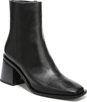 Sam Edelman Winnie Black Squared Toe Stacked Block Heel Fashion Ankle Booties