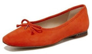 Sam Edelman Marisol Dark Grapefruit Squared Toe Slip On Leather Ballet Flats