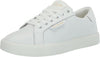 Sam Edelman Ethyl White Leather Lace Up Low Top Round Toe Flat Wide Sneakers