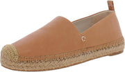 Sam Edelman Kenley Cuoio Brown Leather Rounded Toe Slip On Espadrilles Flats