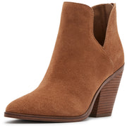 Blondo Neda Tan Suede Waterproof Almond Toe Back Zipper Heeled Ankle Boots