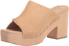 Sam Edelman Josselyn Sesame Squared Open Toe Slip On Studded Block Heeled Sandal