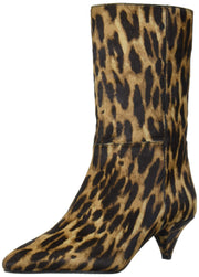 Vince Camuto  Rastel Leopard Print Kitten Heel Fashion Pointed Toe Boot