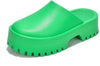 KK PAIR OF KINGS Heights Green Fashion Slip On Non-Slip Mule Clog Platform Sandals