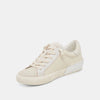 Dolce Vita Zina Off White Woven Lace Up Low Top Round Toe Fashion Sneakers