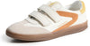 Sam Edelman Talia Optic White/Retro Orange/Yellow Rounded Toe Low Top Sneakers