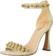 Sam Edelman Luella Pistachio Se Squared Toe Ankle Strap Spool Heeled Sandals