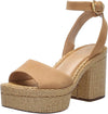 Sam Edelman Immie Sand Dune Ankle Strap Open Toe Block Heeled Fashion Sandals