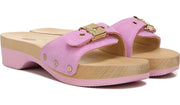 Dr. Scholl's Originally Orchid Slip On Open Toe Block Heel Detailed Sandals