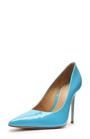 Schutz Lou Blue Patent Womens Dress Pumps Fashion Stiletto Pointed Toe Shoes