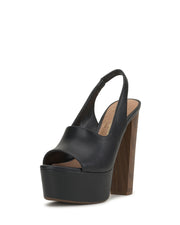 Jessica Simpson Devalyn Black Fashion Slingback Platform Open Toe Heeled Sandals