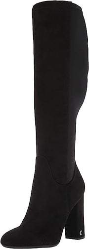 Circus By Sam Edelman Clarimont Black Fabric Side Zip Knee High Block Heel Boots