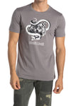 Roberto Cavalli Tiger & Snake Graphic Crew Neck T-Shirt GREY HST609A47504936