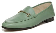 Sam Edelman Loraine Soft Jade Almond Toe Slip On Stacked Heel Fashion Loafers