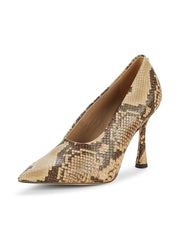 Sam Edelman Hilton Sahara Snake Print Spool Heel Pointy Toe Slip On Fashion Pump