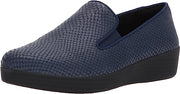 FitFlop Superskate Midnight Navy Leather Slip On Round Toe Flat Fashion Loafers