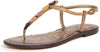 Sam Edelman Gigi Amber Multi/Cuoio Stone Embossed Open Toe Ankle Strap Sandals