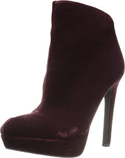 Jessica Simpson Deep Red Zamia Side Zipper Classic Platform Ankle Boot