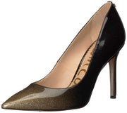 Sam Edelman Hazel Gold Degrade Crystal Patent Pointed Toe Dress Pumps