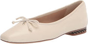 Sam Edelman Marisol Modern Ivory Square Toe Slip On Classic Leather Ballet Flats