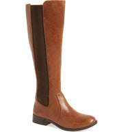 Jessica Simpson Ricel Bourbon Brown Leather Fitted Knee High  Riding Boot