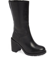 LFL by Lust for Life Magnum Round Toe Grungy Lug Sole Chunky Stacked Heel Boot (Black, 9)