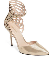 Klub Nico Regina champagne Gold Leather Pointed Toe High Heel Pumps