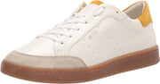 Sam Edelman Josi White/Sunset Yellow Lace Up Round Toe Low Top Fashion Sneakers