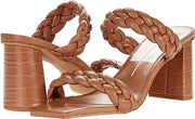 Dolce Vita Paily Caramel Stella Braided Straps Squared Open Toe Heeled Sandals