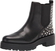 Sam Edelman Jalyn Black Chunky Lug Sole Embellished Pull On Ankle Booties