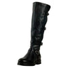 Miz Mooz Peaceful Women's Smoke Buckled Rounded Toe Knee-High Riding Boots