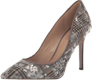 Sam Edelman Hazel Grey Tweed Multi Stiletto Heeled Dress Shoes Pointed Toe Pumps