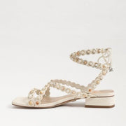 Sam Edelman Delphine Modern Ivory Strappy Squared Open Toe Ankle Strap Sandals