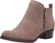 Lucky Brand Basel Ankle Boot Brindle Suede Ankle Block Heel Booties