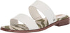 Sam Edelman Haydee White Multi Fashion Slip On Open Toe Heeled Flat Sandals