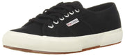 Superga 2750 Cotu Black White Lace Up Rounded Closed Toe Classic Sneaker