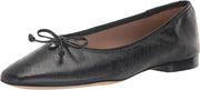 Sam Edelman Meadow Black Patent Slip On Squared Toe Bow Detailed Ballet Flats