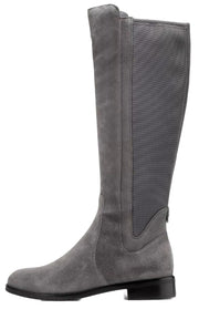 Cole Haan Noelle Tornado Suede/Stretch Rounded Toe Block Heeled Knee High Boots