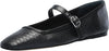 Dolce Vita Rodni Onyx Snake Embossed Mary Jane Squared Toe Fashion Ballet Flats