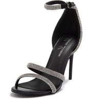 Lauren Lorraine Dria Rhinestone Open Toe Formal Ankle Strap Stiletto Prom Sandal