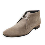 Tod's Mens Tan Suede Elegant Low Heel Leather Round Toe Lace Up Ankle Boots