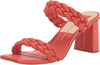 Dolce Vita Paily Persimmon Stella Slip On Braided Straps Block Heeled Sandals