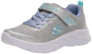 Skechers Unisex-Child Infinte Light Grey Fashion Sticky Strap Casual Sneakers