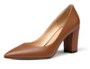 Zamikoo Chunky Heel Pumps Pointy Toe Slip On Classic High Heel Shoes  9.5