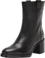 Vince Camuto Zanilla Black Zipper Closure Rounded Toe Blocked Heel Boot