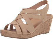 Dr. Scholl's Everlasting Cuban Sand Smooth Open Toe Slingback Wedges Sandals