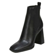 Circus By Sam Edelman Polly Black Nappa Leather Chic Chelsea Flared Heel Boots