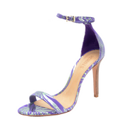 Schutz Cadey-Lee Purple Cherry Nubuck Ankle Strap Two Piece Single Sole Sandals