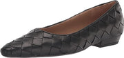 Sam Edelman Joy Black Pointed Toe Low Block Heeled Slip On Leather Ballet Flats