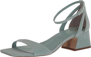 Sam Edelman Wilson Tide Blue Ankle Strap Squared Open Toe Block Heeled Sandals